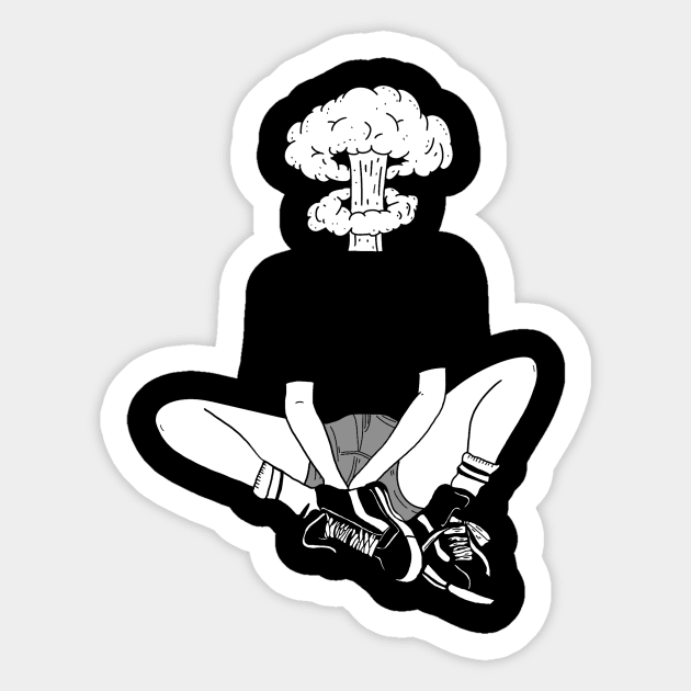 Too many thoughts Sticker by Artidote.7